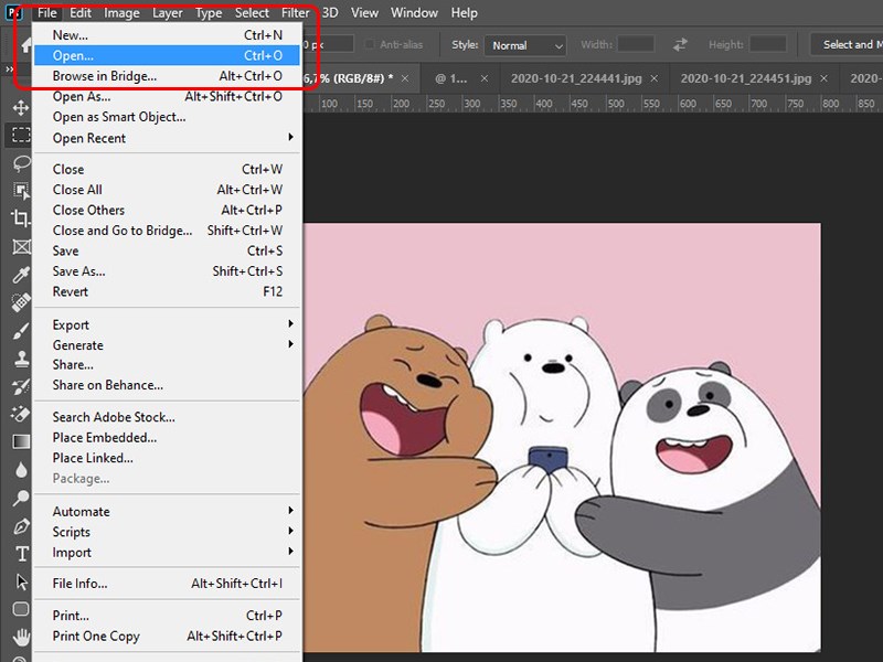 xóa phông trong photoshop