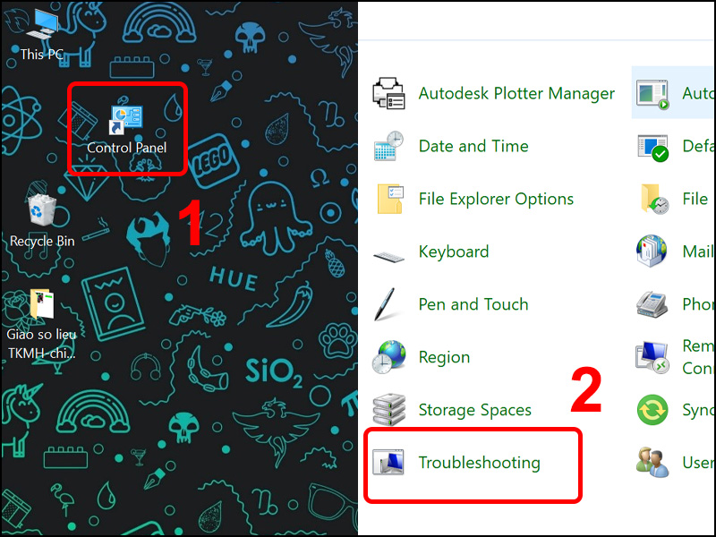 Chọn Troubleshooting