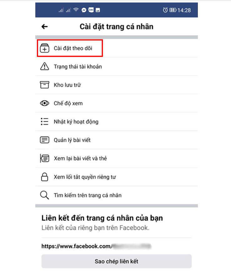 C ch l m hi n s ng i theo d i tr n facebook ti u s b ng i n tho i