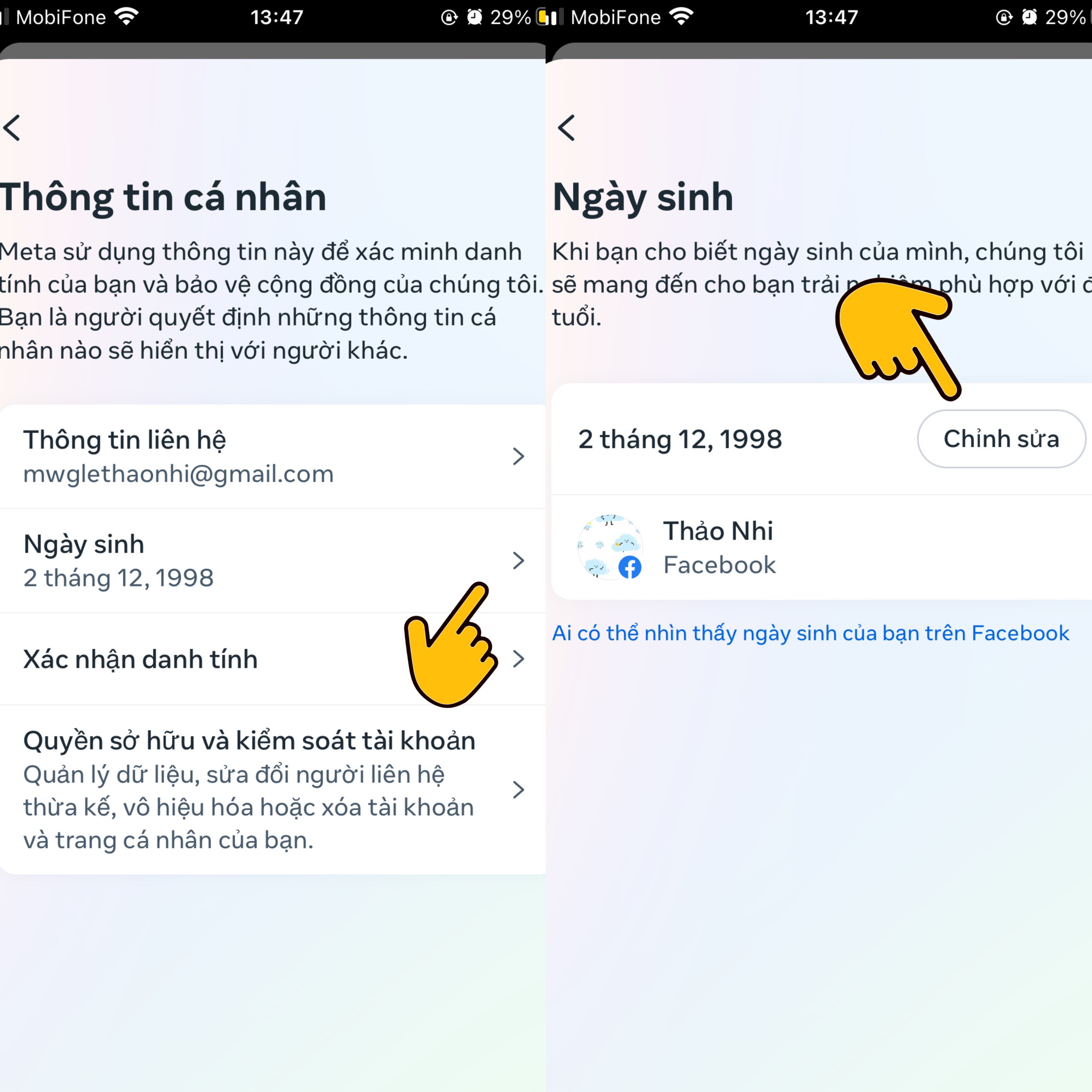 bật thông báo sinh nhật trên facebook