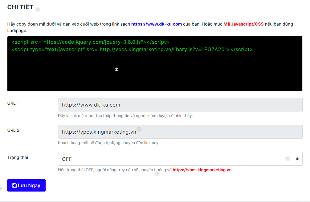 cách bọc link web