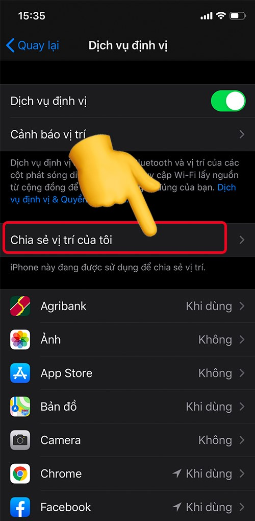 cách định vị iPhone của chồng