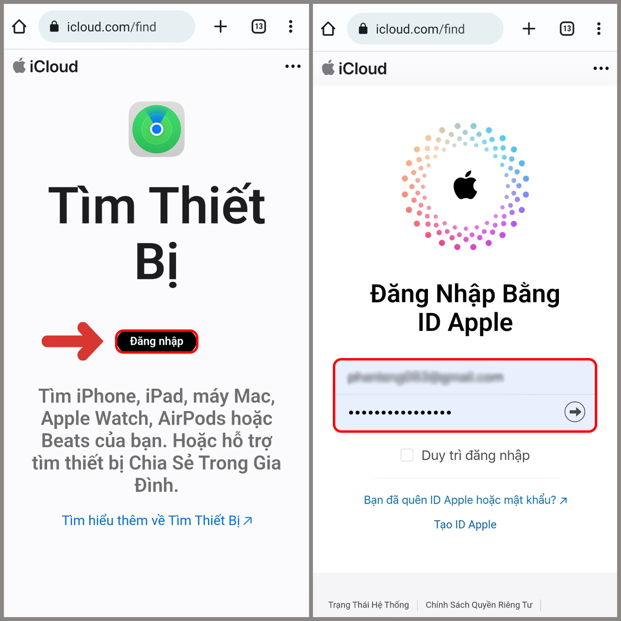 cách định vị ịphone của chồng