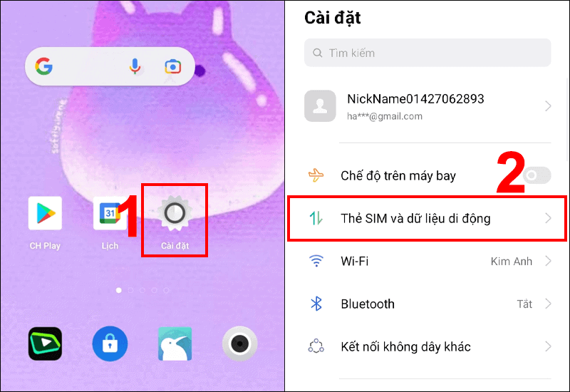 chuyển vùng dữ liệu trên Oppo