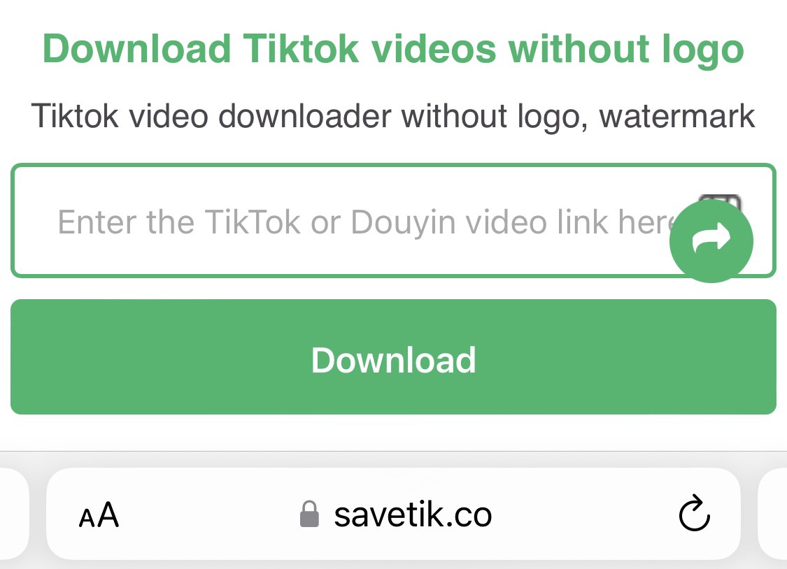 Xóa logo TikTok bằng SaveTik.co