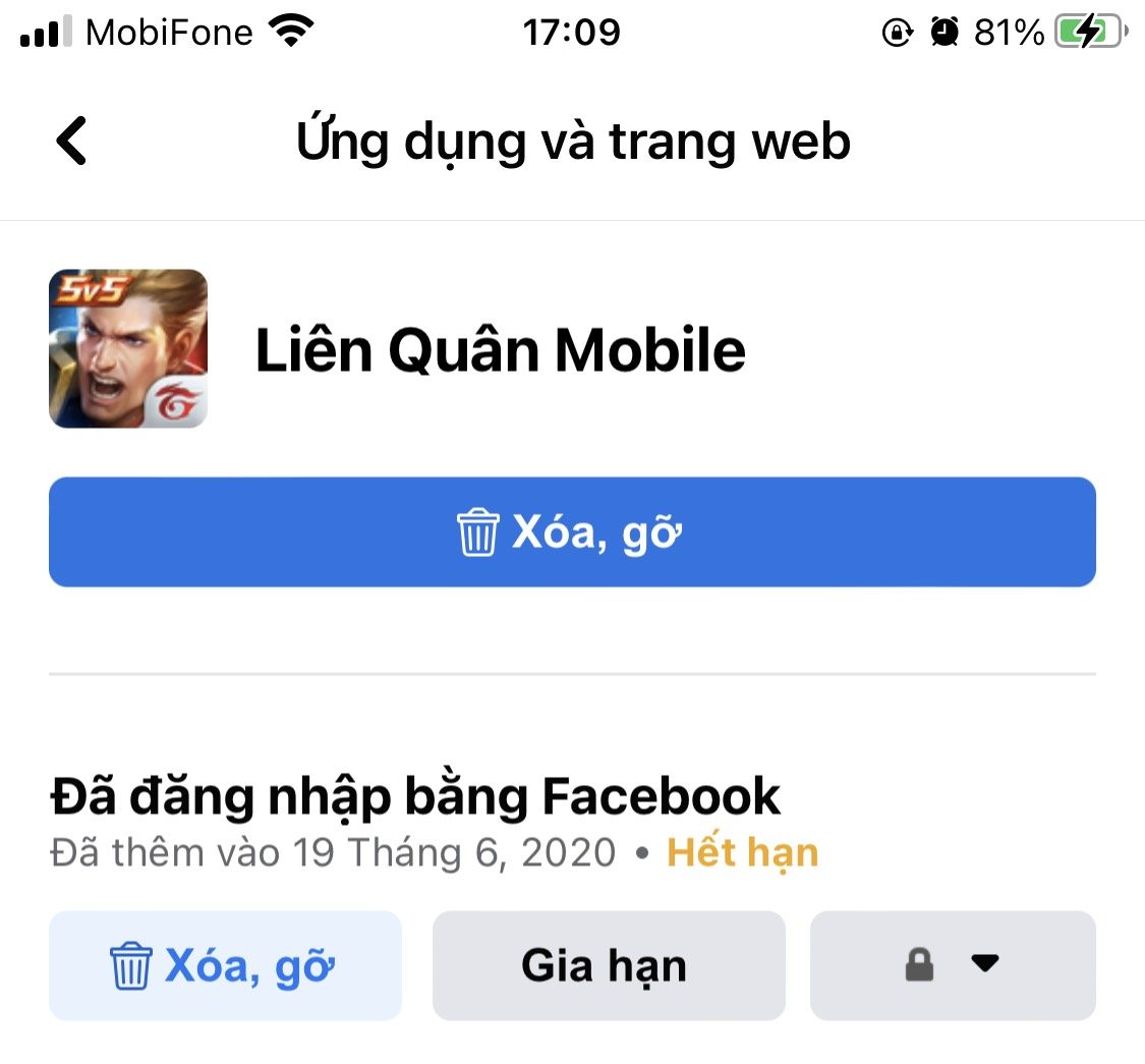 Xóa tài khoản liên quân