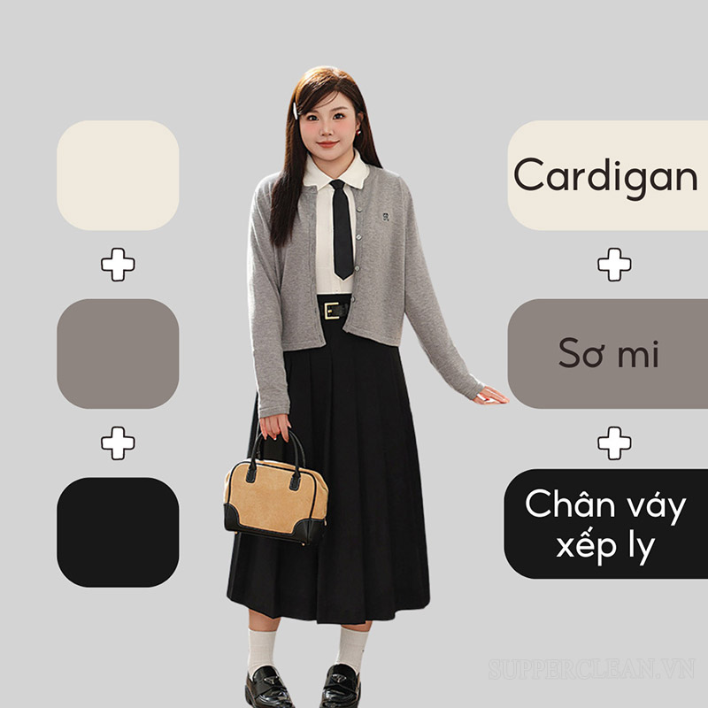 Chubby trông trẻ trung hơn với chân xếp ly kết hợp với áo sơ mi