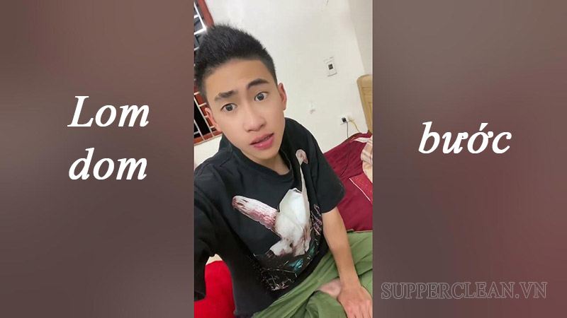 Lom dom bước là câu nói viral trên mạng xã hội
