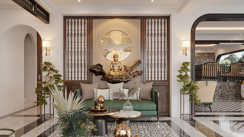 Sử dụng tượng phật để decor, trang trí