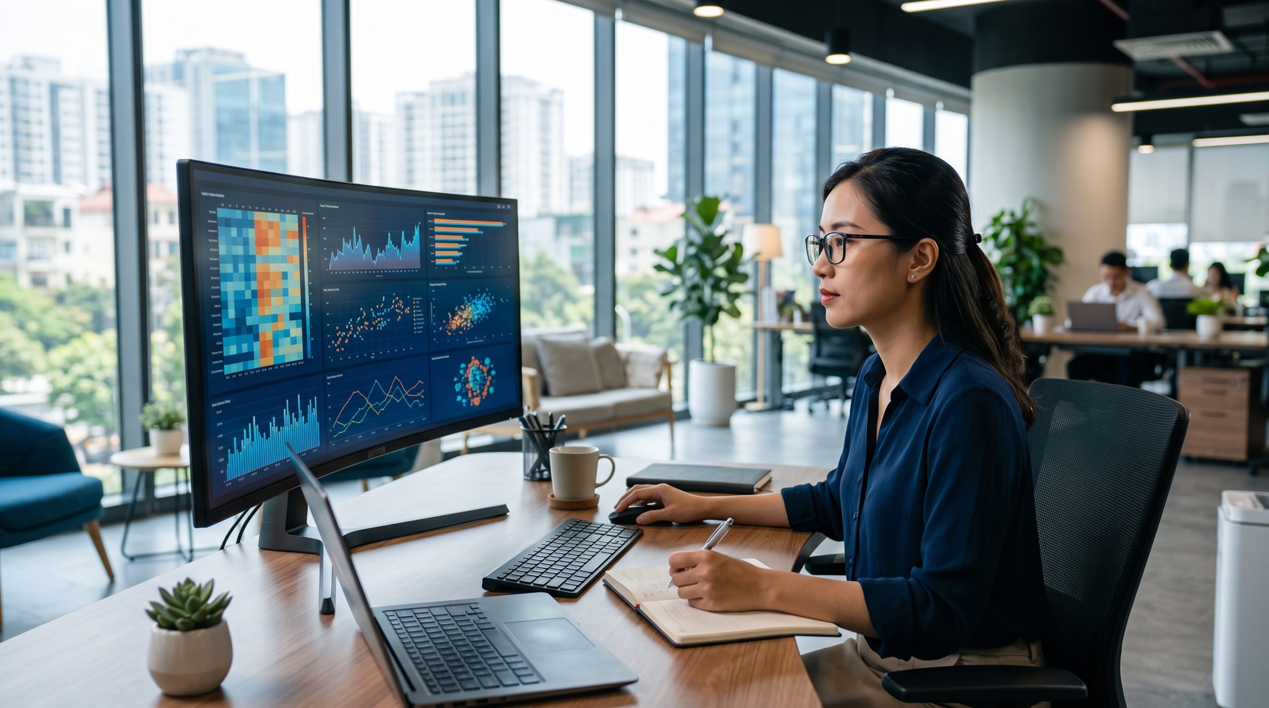 Data Scientist đang phân tích dữ liệu