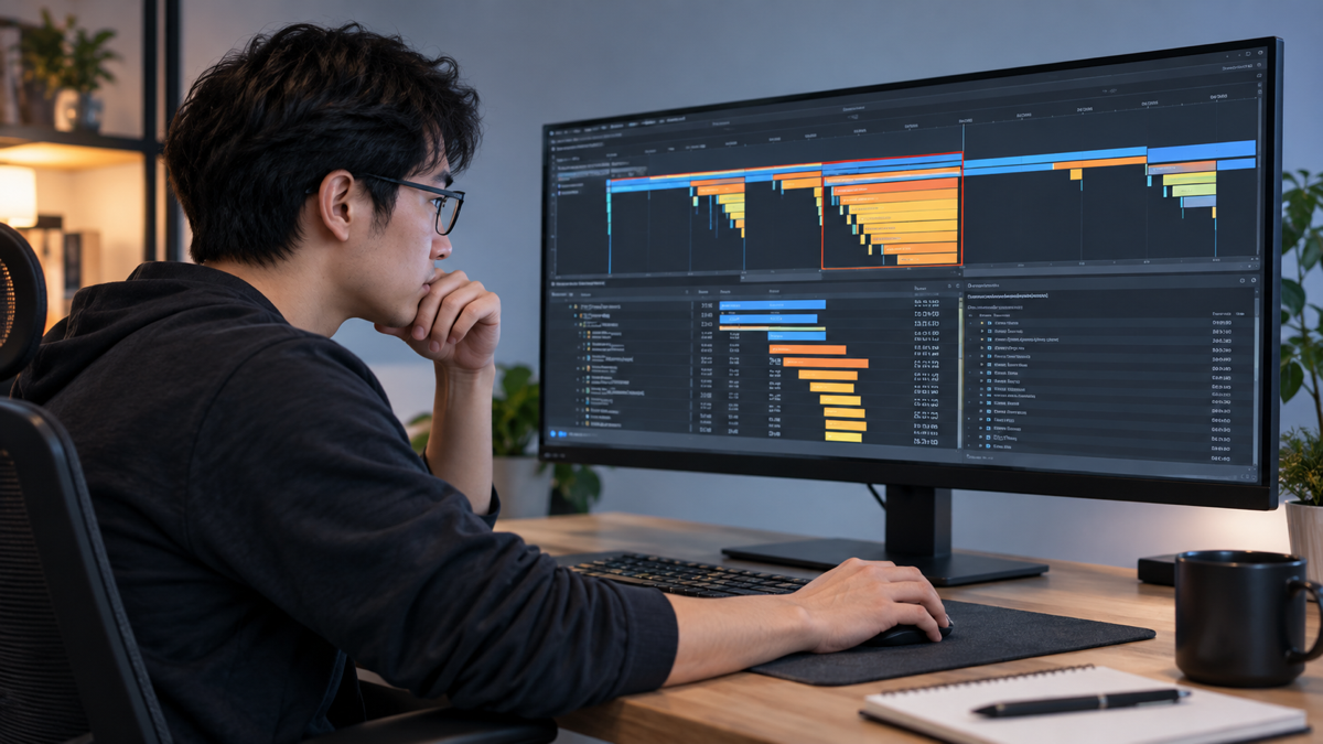 Lập trình viên xem profiler tìm phép quét lặp trong dữ liệu